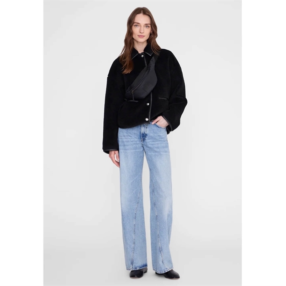 Anine Bing Leon Small Waist Nylon Taske, Sort